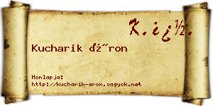 Kucharik Áron névjegykártya